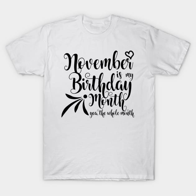 November birthday deals tee shirts